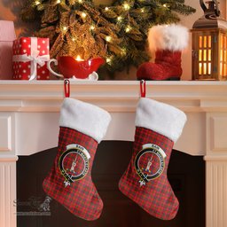 Scottish Bain Clan Tartan Crest Christmas Stocking - Tartan Plaid Christmas Decor Scottish Plaid Tartan Plaid - ScotsTee - scotstee.com