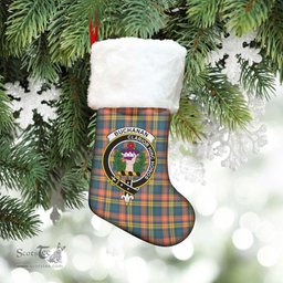 Scottish Buchanan Ancient Clan Tartan Crest Christmas Stocking - Tartan Plaid Christmas Decor Scottish Plaid Tartan Plaid - ScotsTee - scotstee.com