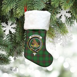Scottish Beveridge Clan Tartan Crest Christmas Stocking - Tartan Plaid Christmas Decor Scottish Plaid Tartan Plaid - ScotsTee - scotstee.com