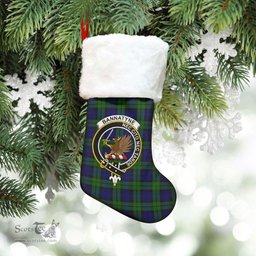 Scottish Bannatyne Clan Tartan Crest Christmas Stocking - Tartan Plaid Christmas Decor Scottish Plaid Tartan Plaid - ScotsTee - scotstee.com