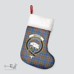 Scottish Beaton Ancient Clan Tartan Crest Christmas Stocking - Tartan Plaid Christmas Decor Scottish Plaid Tartan Plaid - ScotsTee - scotstee.com