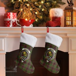 Scottish Buchan Modern Clan Tartan Crest Christmas Stocking - Tartan Plaid Christmas Decor Scottish Plaid Tartan Plaid - ScotsTee - scotstee.com