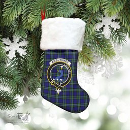 Scottish Arbuthnot Modern Clan Tartan Crest Christmas Stocking - Tartan Plaid Christmas Decor Scottish Plaid Tartan Plaid - ScotsTee - scotstee.com