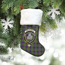 Scottish Dalrymple Clan Tartan Crest Christmas Stocking - Tartan Plaid Christmas Decor Scottish Plaid Tartan Plaid - ScotsTee - scotstee.com