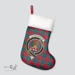 Scottish Fotheringham Clan Tartan Crest Christmas Stocking - Tartan Plaid Christmas Decor Scottish Plaid Tartan Plaid - ScotsTee - scotstee.com