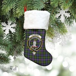 Scottish Fleming Clan Tartan Crest Christmas Stocking - Tartan Plaid Christmas Decor Scottish Plaid Tartan Plaid - ScotsTee - scotstee.com