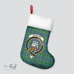 Scottish Duncan Ancient Clan Tartan Crest Christmas Stocking - Tartan Plaid Christmas Decor Scottish Plaid Tartan Plaid - ScotsTee - scotstee.com