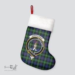 Scottish Kirkpatrick Clan Tartan Crest Christmas Stocking - Tartan Plaid Christmas Decor Scottish Plaid Tartan Plaid - ScotsTee - scotstee.com