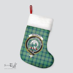 Scottish Kennedy Ancient Clan Tartan Crest Christmas Stocking - Tartan Plaid Christmas Decor Scottish Plaid Tartan Plaid - ScotsTee - scotstee.com