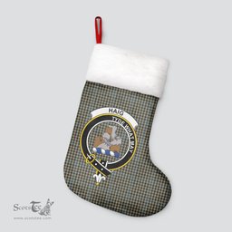Scottish Haig Check Clan Tartan Crest Christmas Stocking - Tartan Plaid Christmas Decor Scottish Plaid Tartan Plaid - ScotsTee - scotstee.com