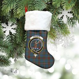 Scottish Fraser (of Lovat) Hunting Ancient Clan Tartan Crest Christmas Stocking - Tartan Plaid Christmas Decor Scottish Plaid Tartan Plaid - ScotsTee - scotstee.com