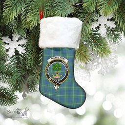 Scottish Hamilton Hunting Ancient Clan Tartan Crest Christmas Stocking - Tartan Plaid Christmas Decor Scottish Plaid Tartan Plaid - ScotsTee - scotstee.com
