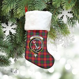 Scottish Hopkirk Clan Tartan Crest Christmas Stocking - Tartan Plaid Christmas Decor Scottish Plaid Tartan Plaid - ScotsTee - scotstee.com