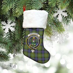 Scottish Fergusson Modern Clan Tartan Crest Christmas Stocking - Tartan Plaid Christmas Decor Scottish Plaid Tartan Plaid - ScotsTee - scotstee.com
