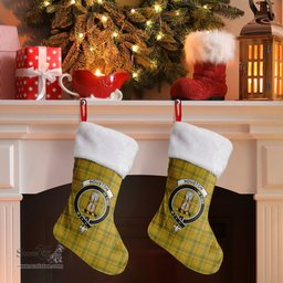 Scottish Houston Clan Tartan Crest Christmas Stocking - Tartan Plaid Christmas Decor Scottish Plaid Tartan Plaid - ScotsTee - scotstee.com