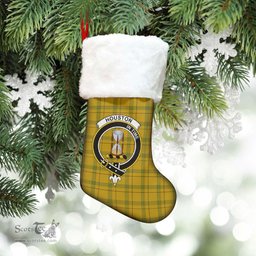 Scottish Houston Clan Tartan Crest Christmas Stocking - Tartan Plaid Christmas Decor Scottish Plaid Tartan Plaid - ScotsTee - scotstee.com