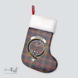 Scottish Fraser (of Lovat) Hunting Modern Clan Tartan Crest Christmas Stocking - Tartan Plaid Christmas Decor Scottish Plaid Tartan Plaid - ScotsTee - scotstee.com