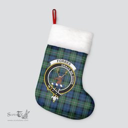Scottish Forbes Ancient Clan Tartan Crest Christmas Stocking - Tartan Plaid Christmas Decor Scottish Plaid Tartan Plaid - ScotsTee - scotstee.com