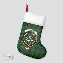 Scottish Kinnear Clan Tartan Crest Christmas Stocking - Tartan Plaid Christmas Decor Scottish Plaid Tartan Plaid - ScotsTee - scotstee.com