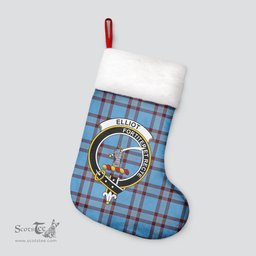 Scottish Elliot Ancient Clan Tartan Crest Christmas Stocking - Tartan Plaid Christmas Decor Scottish Plaid Tartan Plaid - ScotsTee - scotstee.com