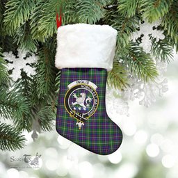 Scottish Inglis Modern Clan Tartan Crest Christmas Stocking - Tartan Plaid Christmas Decor Scottish Plaid Tartan Plaid - ScotsTee - scotstee.com
