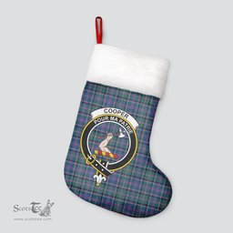 Scottish Cooper Ancient Clan Tartan Crest Christmas Stocking - Tartan Plaid Christmas Decor Scottish Plaid Tartan Plaid - ScotsTee - scotstee.com