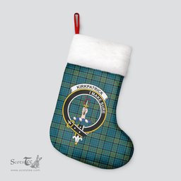 Scottish Kirkpatrick Ancient Clan Tartan Crest Christmas Stocking - Tartan Plaid Christmas Decor Scottish Plaid Tartan Plaid - ScotsTee - scotstee.com