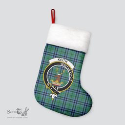 Scottish Keith Ancient Clan Tartan Crest Christmas Stocking - Tartan Plaid Christmas Decor Scottish Plaid Tartan Plaid - ScotsTee - scotstee.com