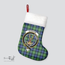 Scottish Gordon Old Ancient Clan Tartan Crest Christmas Stocking - Tartan Plaid Christmas Decor Scottish Plaid Tartan Plaid - ScotsTee - scotstee.com