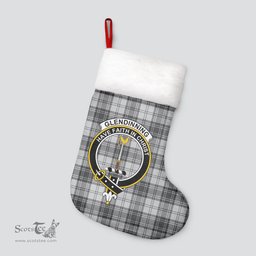 Scottish Glendinning Clan Tartan Crest Christmas Stocking - Tartan Plaid Christmas Decor Scottish Plaid Tartan Plaid - ScotsTee - scotstee.com