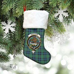 Scottish Graham of Menteith Ancient Clan Tartan Crest Christmas Stocking - Tartan Plaid Christmas Decor Scottish Plaid Tartan Plaid - ScotsTee - scotstee.com