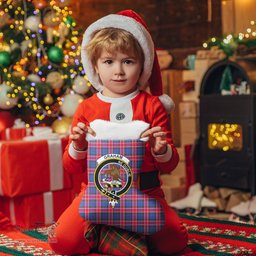 Scottish Graham of Menteith Red Clan Tartan Crest Christmas Stocking - Tartan Plaid Christmas Decor Scottish Plaid Tartan Plaid - ScotsTee - scotstee.com