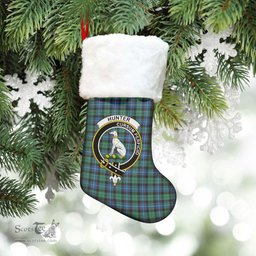 Scottish Hunter Ancient Clan Tartan Crest Christmas Stocking - Tartan Plaid Christmas Decor Scottish Plaid Tartan Plaid - ScotsTee - scotstee.com