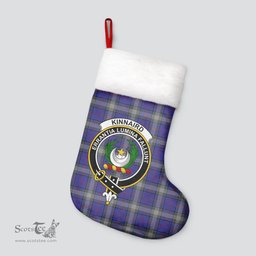 Scottish Kinnaird Clan Tartan Crest Christmas Stocking - Tartan Plaid Christmas Decor Scottish Plaid Tartan Plaid - ScotsTee - scotstee.com