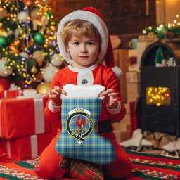 Scottish Laing Clan Tartan Crest Christmas Stocking - Tartan Plaid Christmas Decor Scottish Plaid Tartan Plaid - ScotsTee - scotstee.com