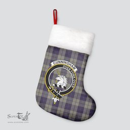 Scottish Cunningham Dress Blue Dancers Clan Tartan Crest Christmas Stocking - Tartan Plaid Christmas Decor Scottish Plaid Tartan Plaid - ScotsTee - scotstee.com
