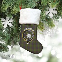 Scottish Cunningham Hunting Modern Clan Tartan Crest Christmas Stocking - Tartan Plaid Christmas Decor Scottish Plaid Tartan Plaid - ScotsTee - scotstee.com