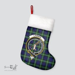 Scottish Lammie Clan Tartan Crest Christmas Stocking - Tartan Plaid Christmas Decor Scottish Plaid Tartan Plaid - ScotsTee - scotstee.com