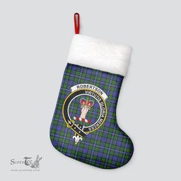 Scottish Robertson Hunting Modern Clan Tartan Crest Christmas Stocking - Tartan Plaid Christmas Decor Scottish Plaid Tartan Plaid - ScotsTee - scotstee.com