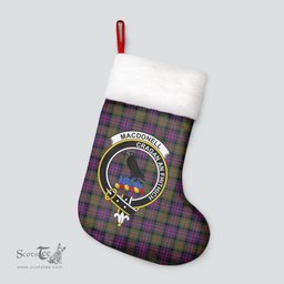 Scottish MacDonnell of Glengarry Modern Clan Tartan Crest Christmas Stocking - Tartan Plaid Christmas Decor Scottish Plaid Tartan Plaid - ScotsTee - scotstee.com