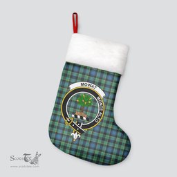 Scottish Mowat Ancient Clan Tartan Crest Christmas Stocking - Tartan Plaid Christmas Decor Scottish Plaid Tartan Plaid - ScotsTee - scotstee.com