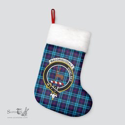 Scottish MacCorquodale Clan Tartan Crest Christmas Stocking - Tartan Plaid Christmas Decor Scottish Plaid Tartan Plaid - ScotsTee - scotstee.com