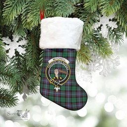 Scottish Mitchell Modern Clan Tartan Crest Christmas Stocking - Tartan Plaid Christmas Decor Scottish Plaid Tartan Plaid - ScotsTee - scotstee.com