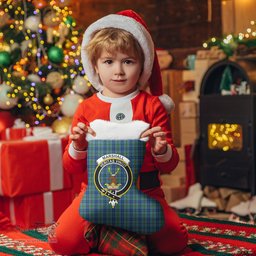 Scottish Marshall Clan Tartan Crest Christmas Stocking - Tartan Plaid Christmas Decor Scottish Plaid Tartan Plaid - ScotsTee - scotstee.com