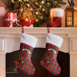 Scottish MacNicol (of Scorrybreac) Clan Tartan Crest Christmas Stocking - Tartan Plaid Christmas Decor Scottish Plaid Tartan Plaid - ScotsTee - scotstee.com