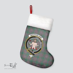 Scottish MacFarlane Hunting Ancient Clan Tartan Crest Christmas Stocking - Tartan Plaid Christmas Decor Scottish Plaid Tartan Plaid - ScotsTee - scotstee.com