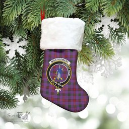 Scottish Montgomery Modern Clan Tartan Crest Christmas Stocking - Tartan Plaid Christmas Decor Scottish Plaid Tartan Plaid - ScotsTee - scotstee.com