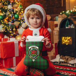 Scottish Primrose Clan Tartan Crest Christmas Stocking - Tartan Plaid Christmas Decor Scottish Plaid Tartan Plaid - ScotsTee - scotstee.com