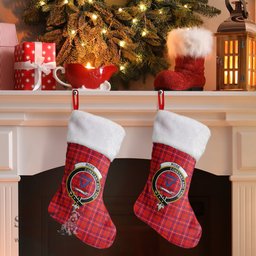 Scottish Rose Modern Clan Tartan Crest Christmas Stocking - Tartan Plaid Christmas Decor Scottish Plaid Tartan Plaid - ScotsTee - scotstee.com