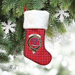 Scottish Rose Modern Clan Tartan Crest Christmas Stocking - Tartan Plaid Christmas Decor Scottish Plaid Tartan Plaid - ScotsTee - scotstee.com